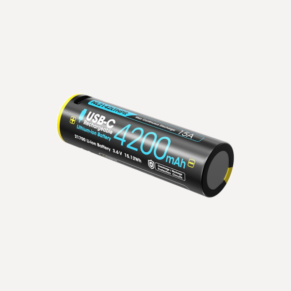 Аккумулятор NiteCore NL2142LTHPR 21700 USB-C (Li-Ion 15А, 4200 mAh, (-40°C))